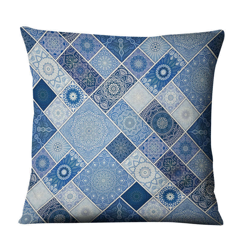 Boho Leinen - Kissenhülle (45x45 cm) – ohne Kern