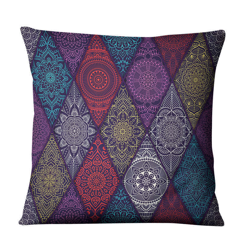Boho Leinen - Kissenhülle (45x45 cm) – ohne Kern
