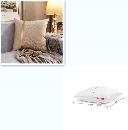 Light Luxury Zierkissenhülle - Detailansicht der Goldverzierung