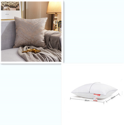 Zierkissenhülle Light Luxury mit Goldprägung - Elegante Kissenbezüge