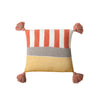 Skandinavisches Deko-Kissen mit Streifenmuster 45x45 cm - Stilvolles Design für Sofa und Bett