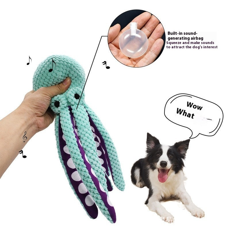 Plüsch-Krake Hundespielzeug - Perfekt zum Zerren und Apportieren