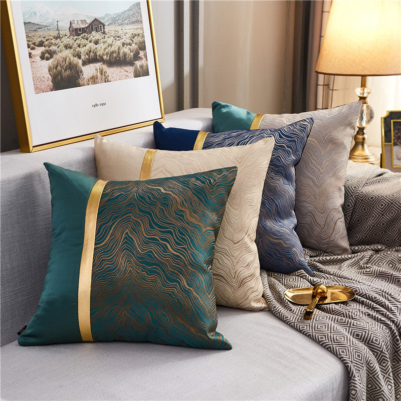 Zierkissenhülle Light Luxury mit Goldprägung 45x45 cm - elegante Dekoration