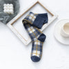 Trendige Baumwollsocken für Damen mit Karo-Muster - atmungsaktiv und komfortabel