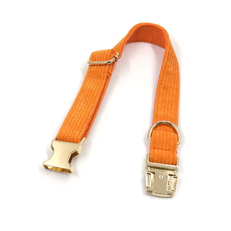 Cord-Hundehalsband mit Metallschließe – Weich & Strapazierfähig