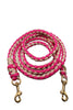 Paracord Hundeleine Grete dreifach verstellbar und handgefertigt - Premium Hundeleine mit Messingkarabiner