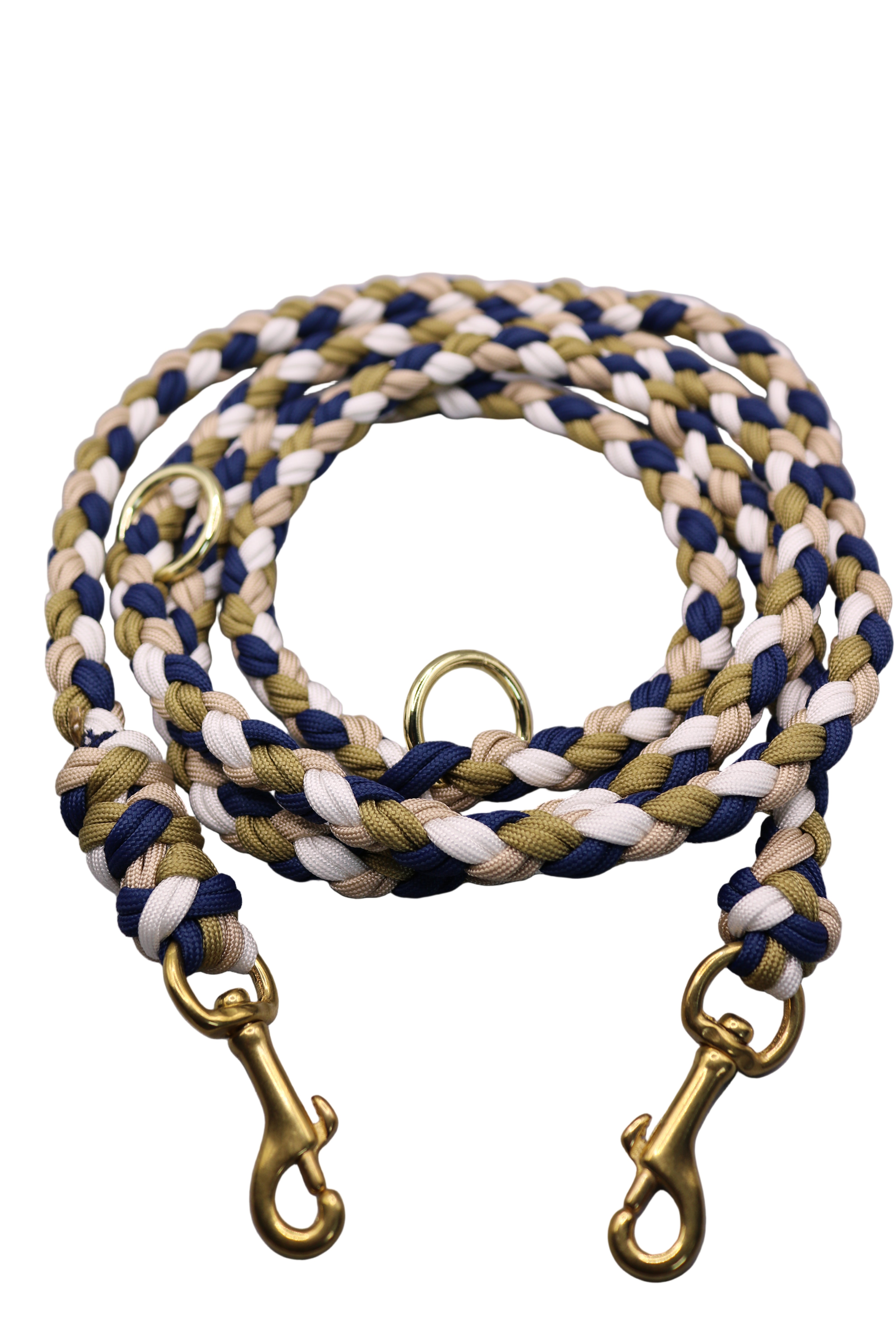 Paracord Hundeleine Deichkind olivgrün robust und wetterfest - Handgefertigte Outdoor-Hundeleine