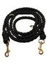 Paracord Leine Schwarz verstellbar bis 230cm - Elegante schwarze Hundeleine für jeden Anlass