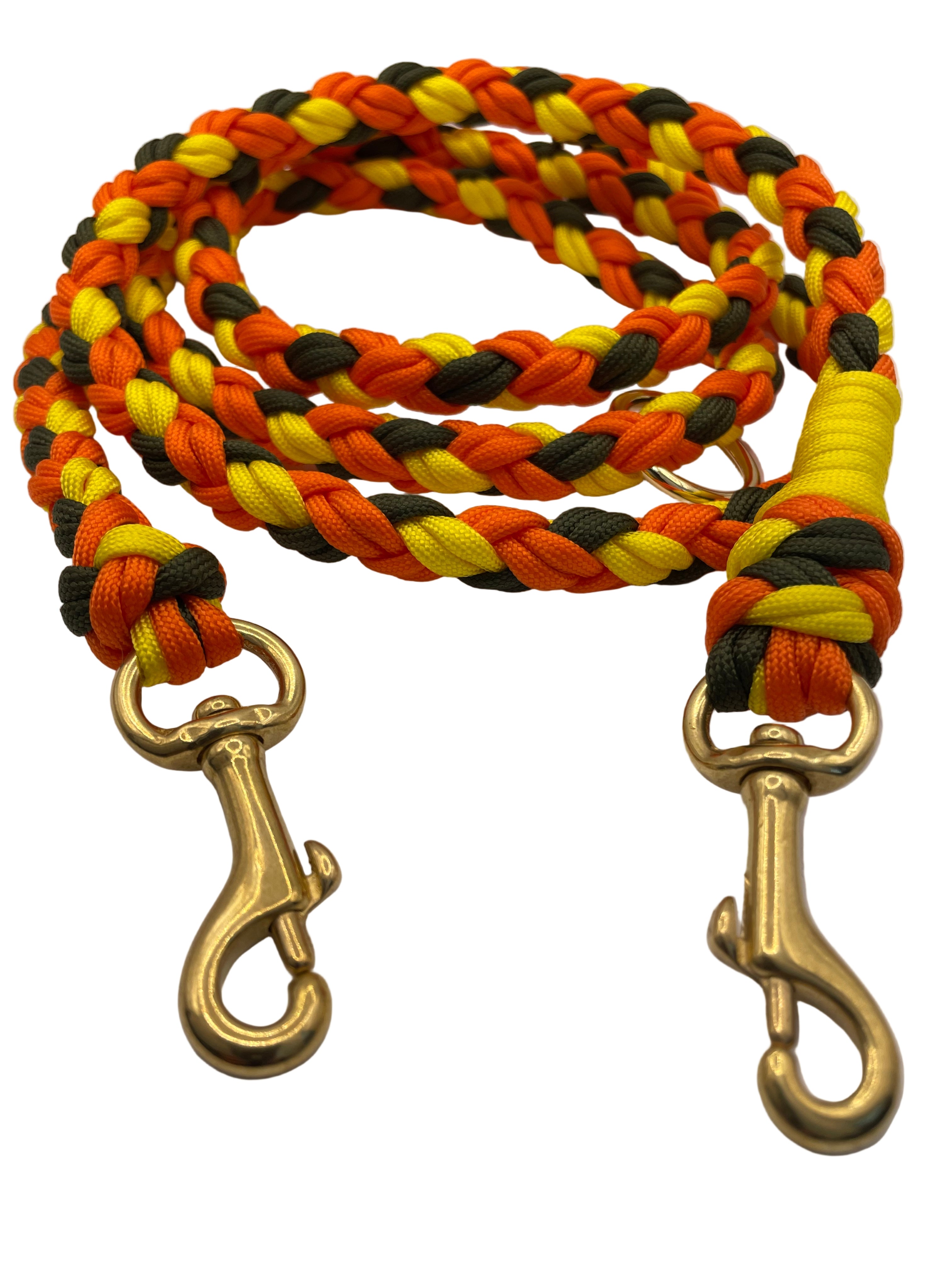 Handgefertigte Paracord Hundeleine Rudi - Detailansicht